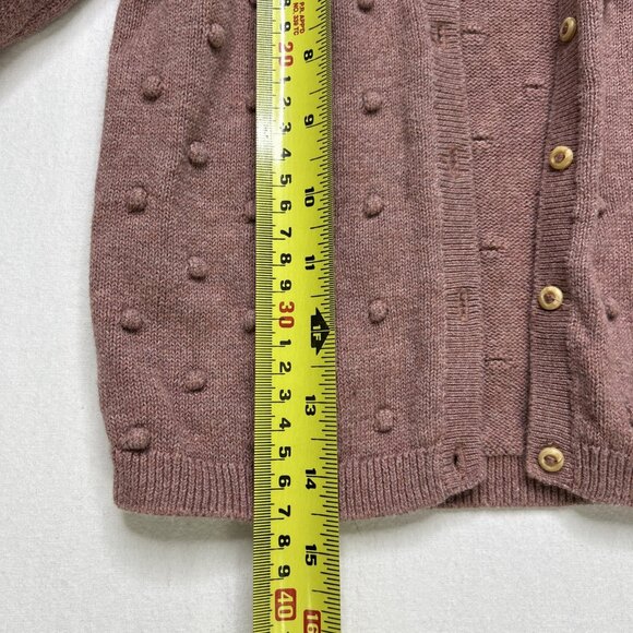 H&M baby Cardigan Girls Size 18-24 Months Textured Knit Cardigan Organic Cotton - Picture 5 of 6